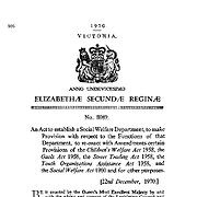 The Social Welfare Act 1970